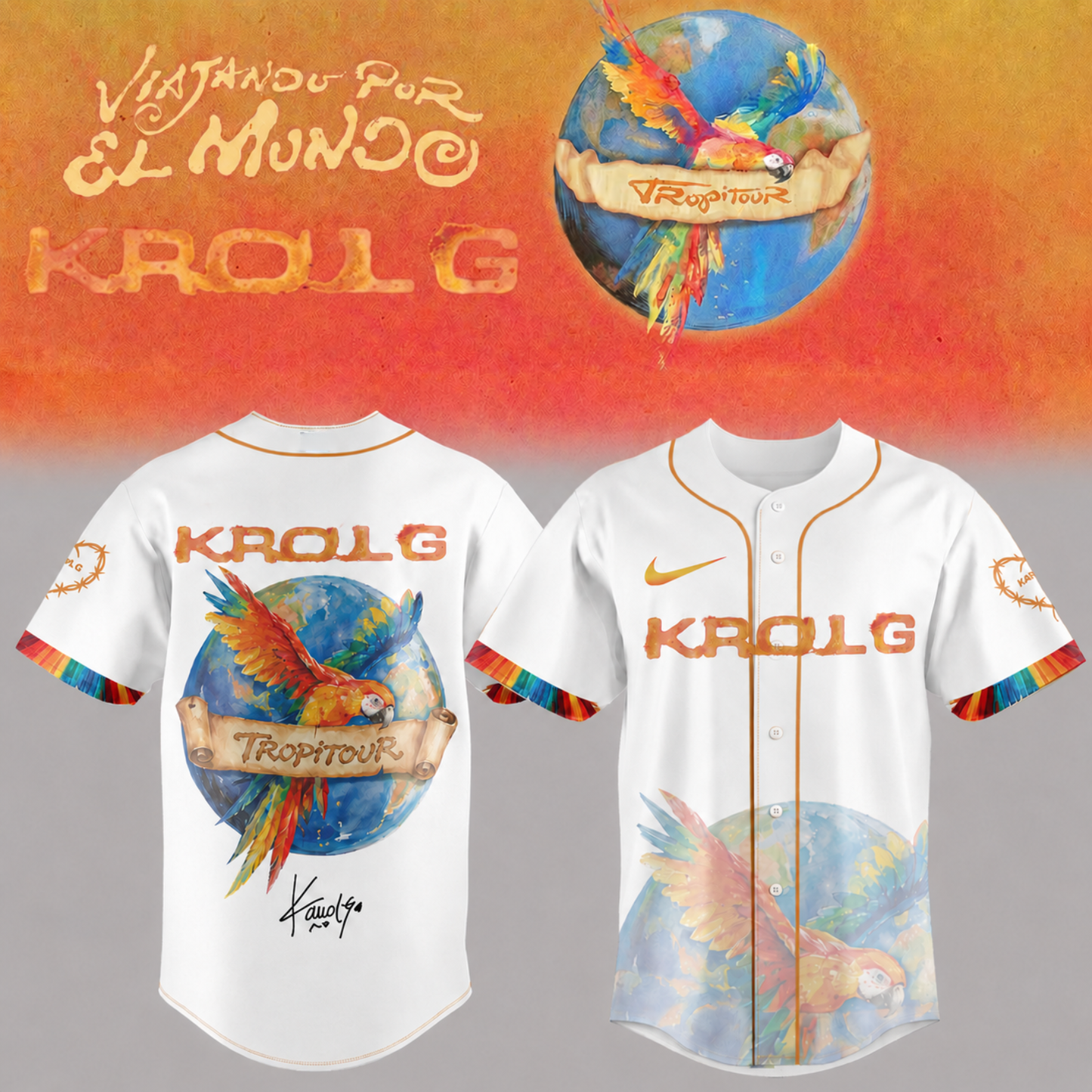 Karol G " Viajando por el Mundo Tropitour " Signature Limited Edition Jersey | VT62