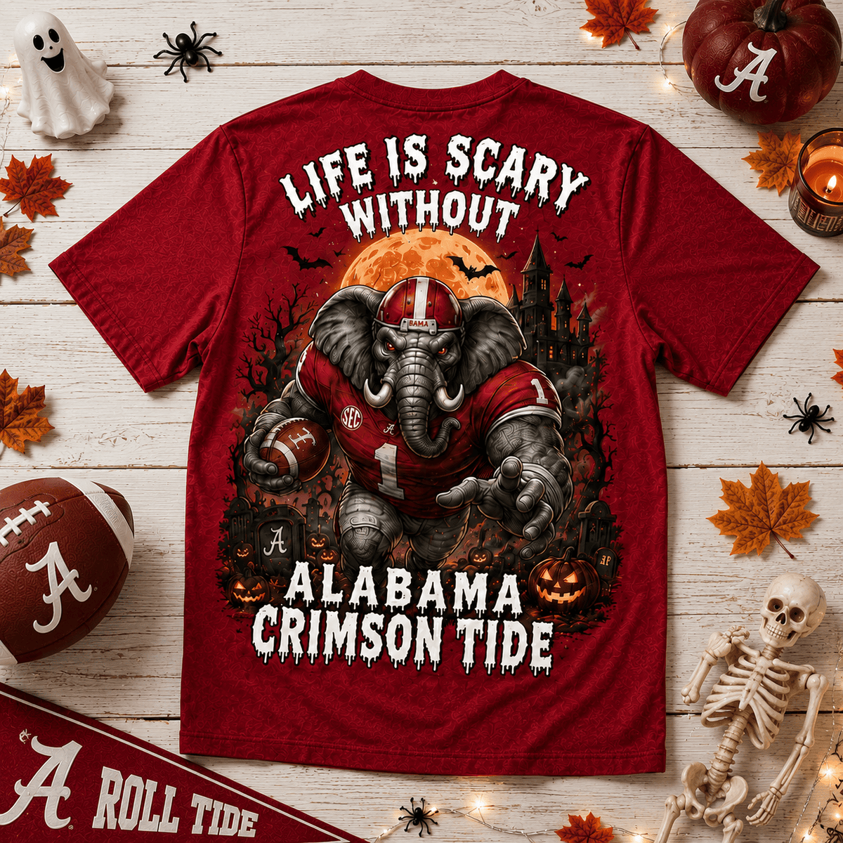 Alabama Crimson Tide | Premium NCAA Halloween 3D Shirt NY