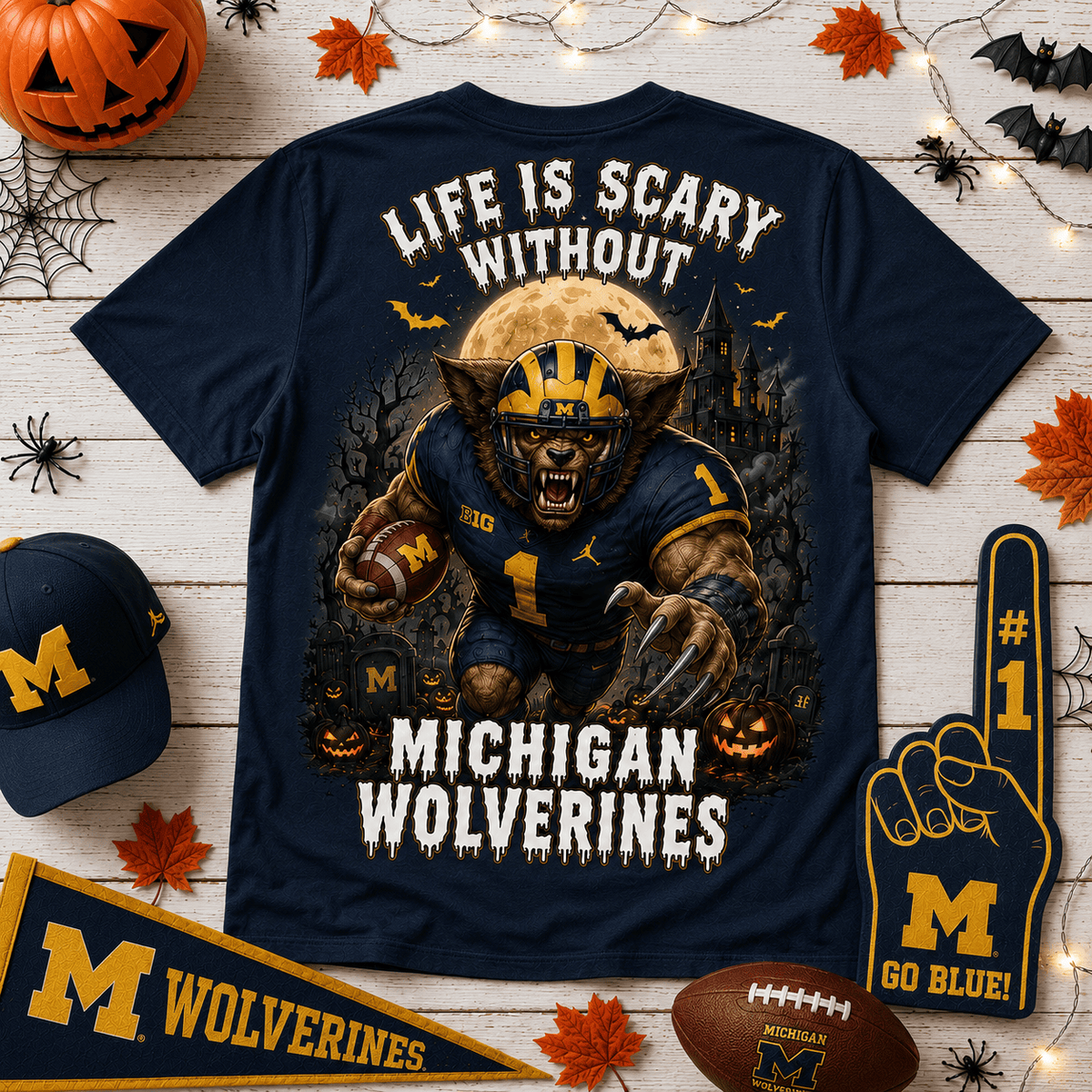 Michigan Wolverines | Premium NCAA Halloween 3D Shirt NY