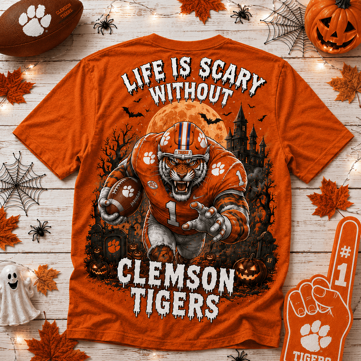 Clemson Tigers | Premium NCAA Halloween 3D Shirt NY