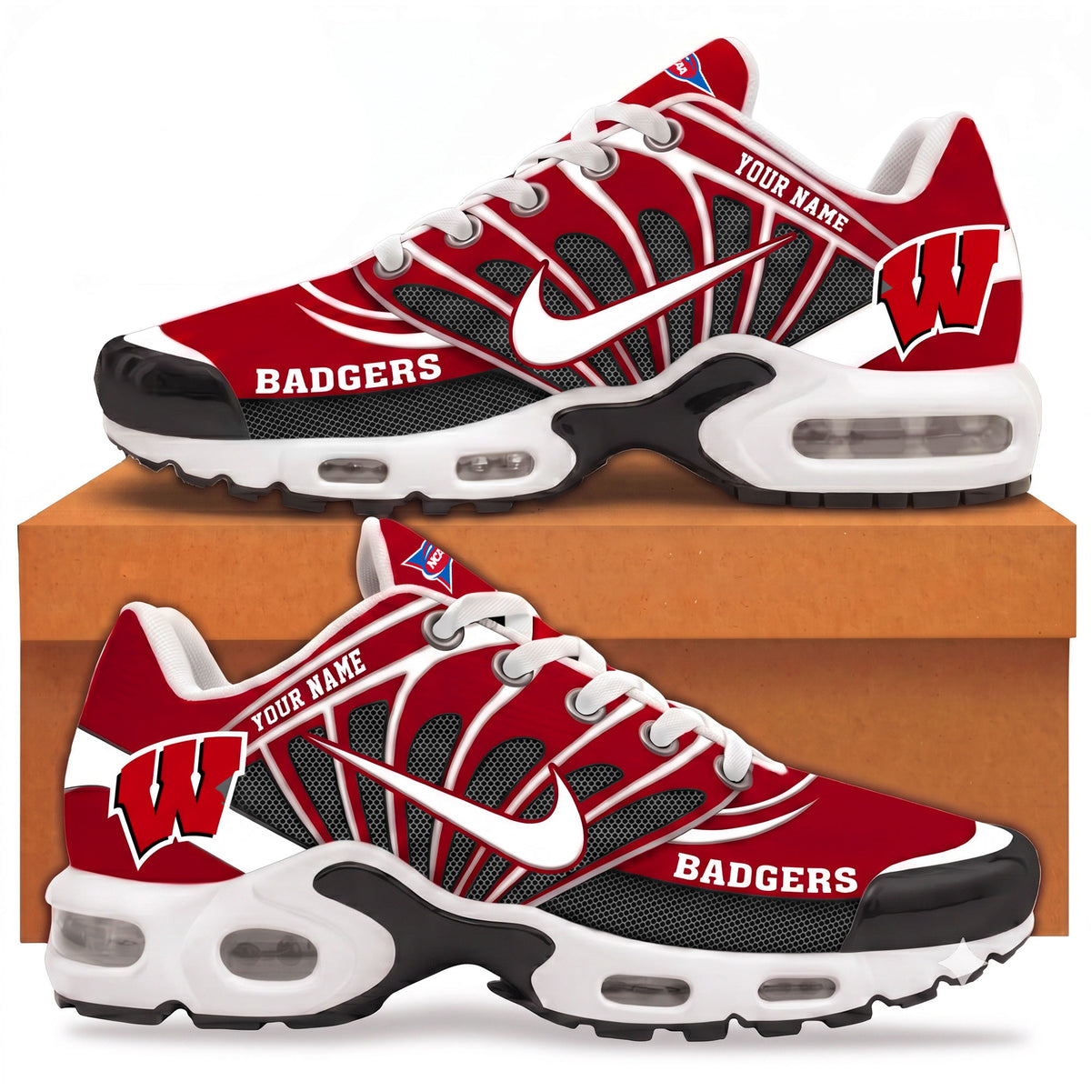 Wisconsin Badgers | Premium NCAA Custom Team Air Max Shoes