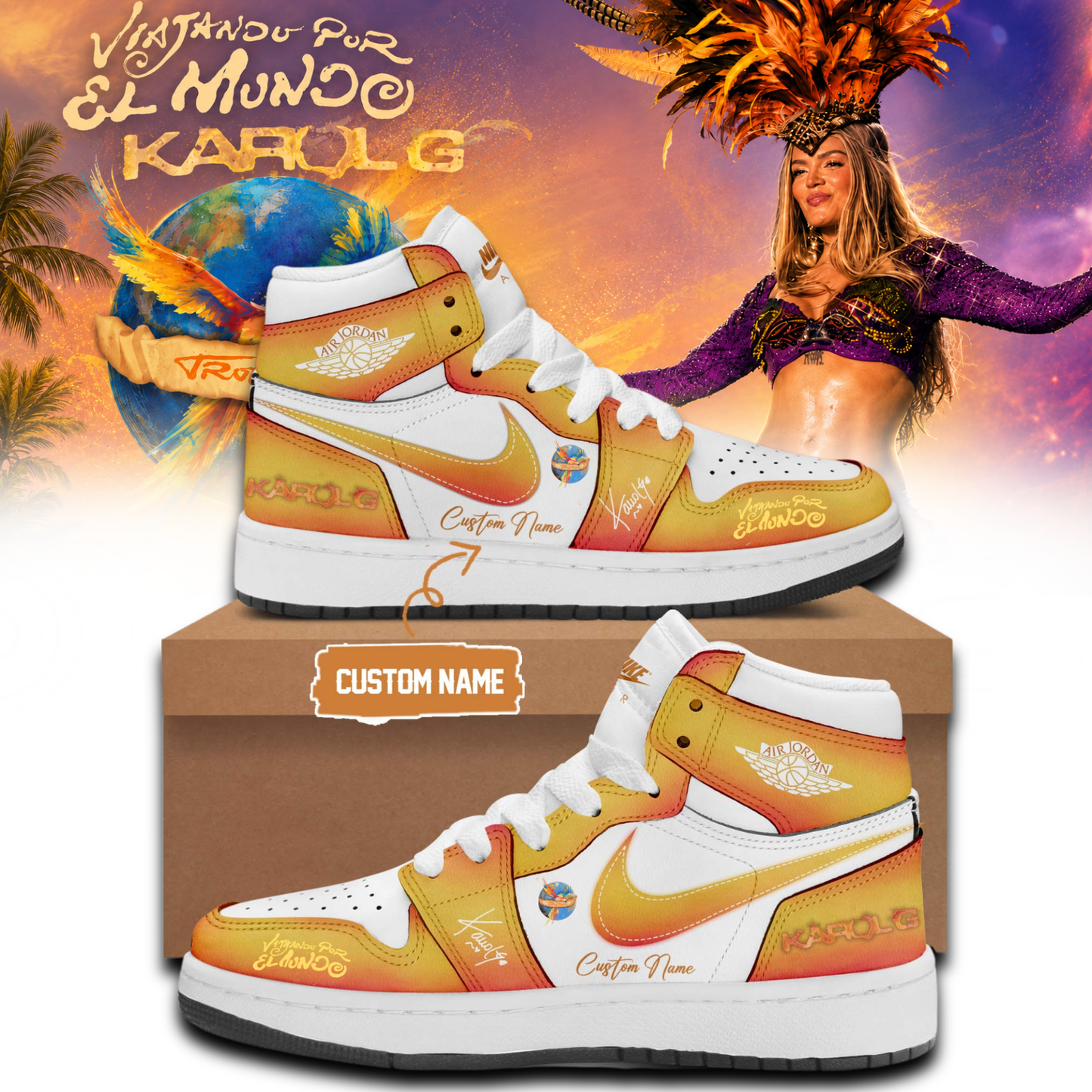 Karol G " Viajando por el Mundo Tropitour " Signature Limited Edition Shoes | PC39