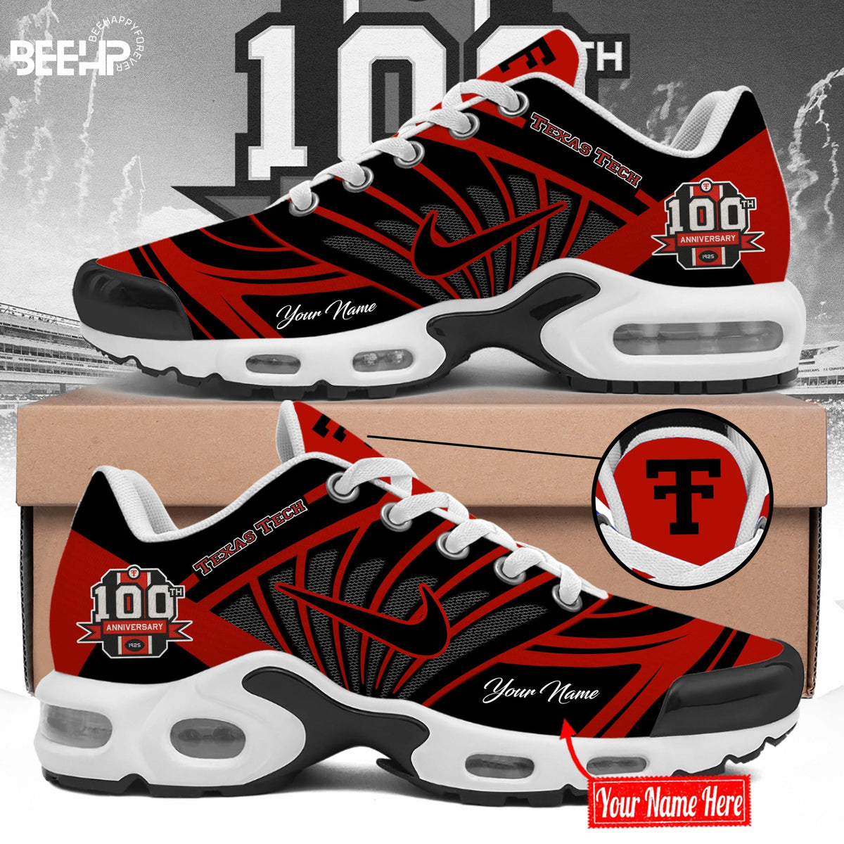 Texas Tech Red Raiders 100th Anniversary Limited Edition New Shoes | DO55