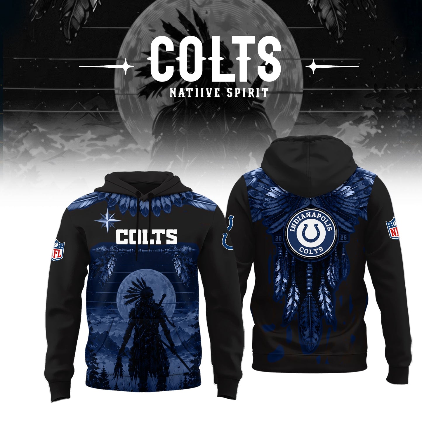 Limited Editon Indianapolis Colts Native Spirit Heritage 2026 Hoodie