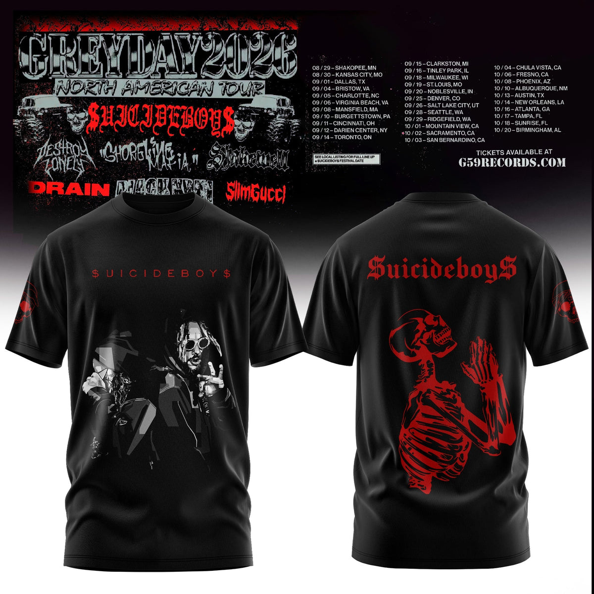Greyday 2026 - North American Tour T-Shirt | JL99