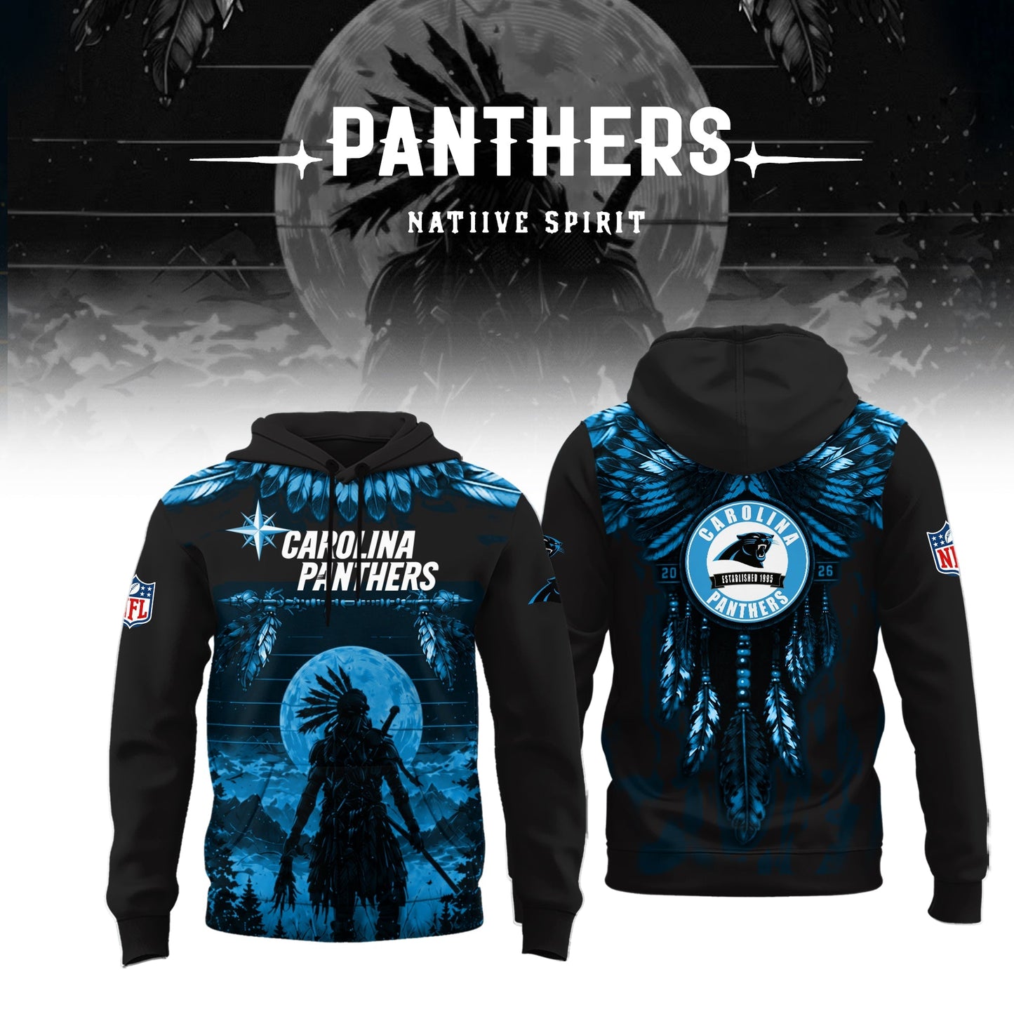 Limited Editon Carolina Panthers Native Spirit Heritage 2026 Hoodie