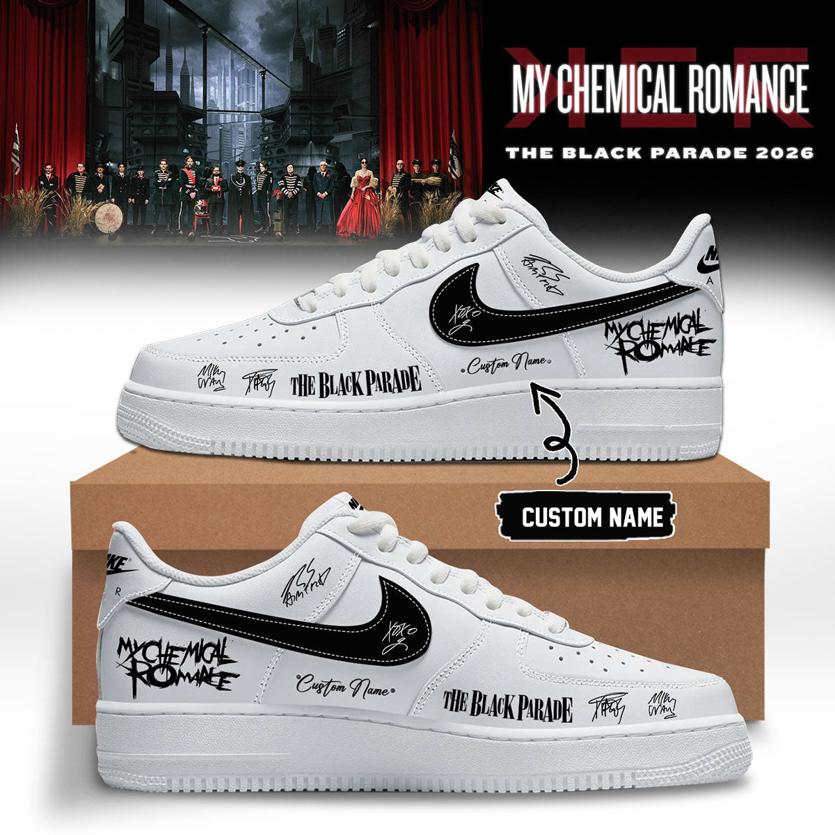 My Chemical Romance Limited Edition Signature Shoes | TU20