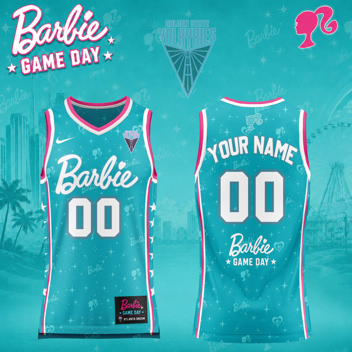 Valkyries 2026 WNBA x Barbie Game Day Jersey Limited Edition Blue