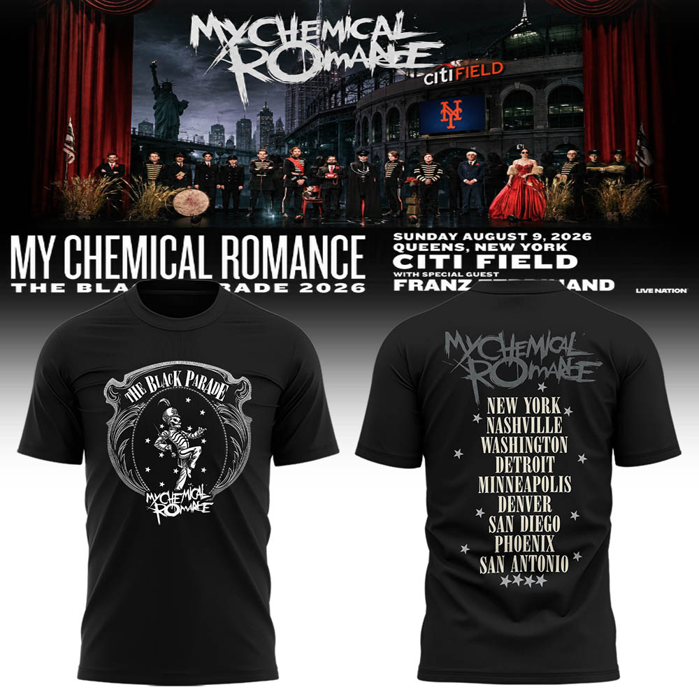 Limited Edition MCR Long Live The Black Parade Tour US 2026 Tshirt | CJ59