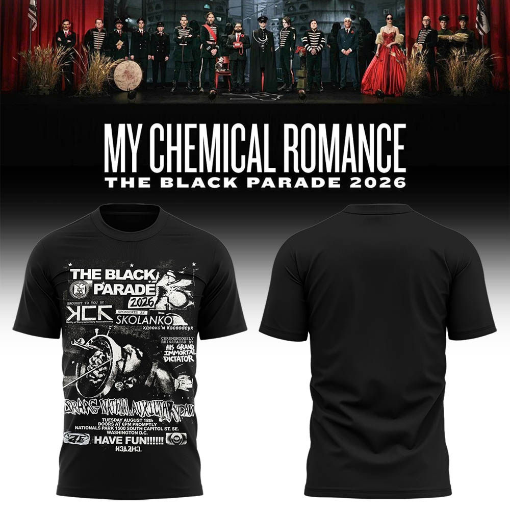 Limited Edition MCR Long Live The Black Parade Tour US 2026 At Washington D.C Tshirt | BD56
