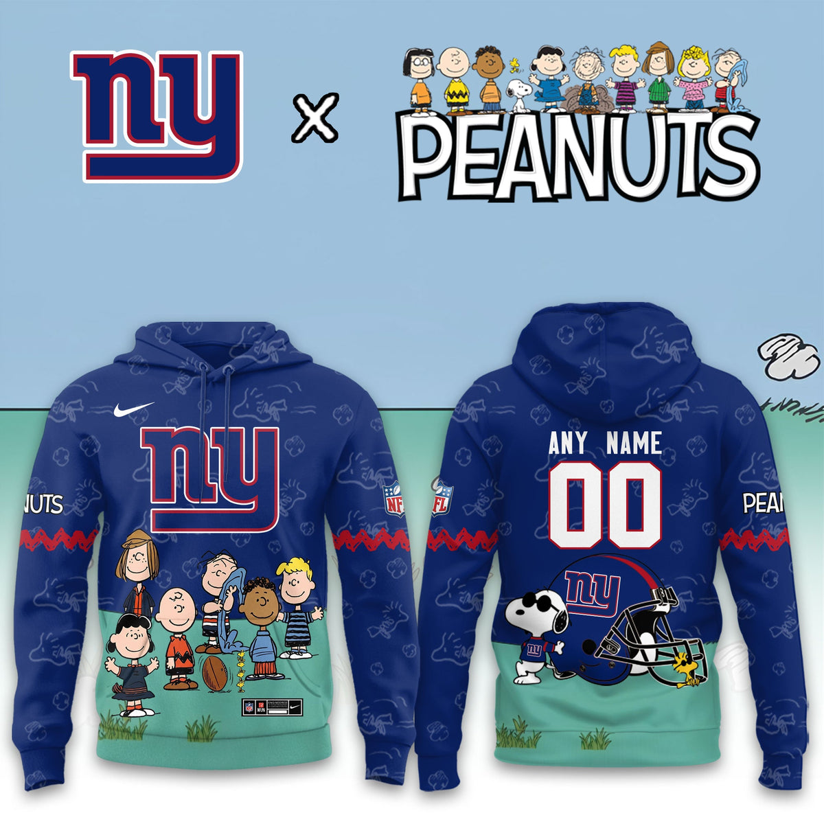 New York Giants x Peanuts Snoopy 2026 Special Edition Custom Hoodie