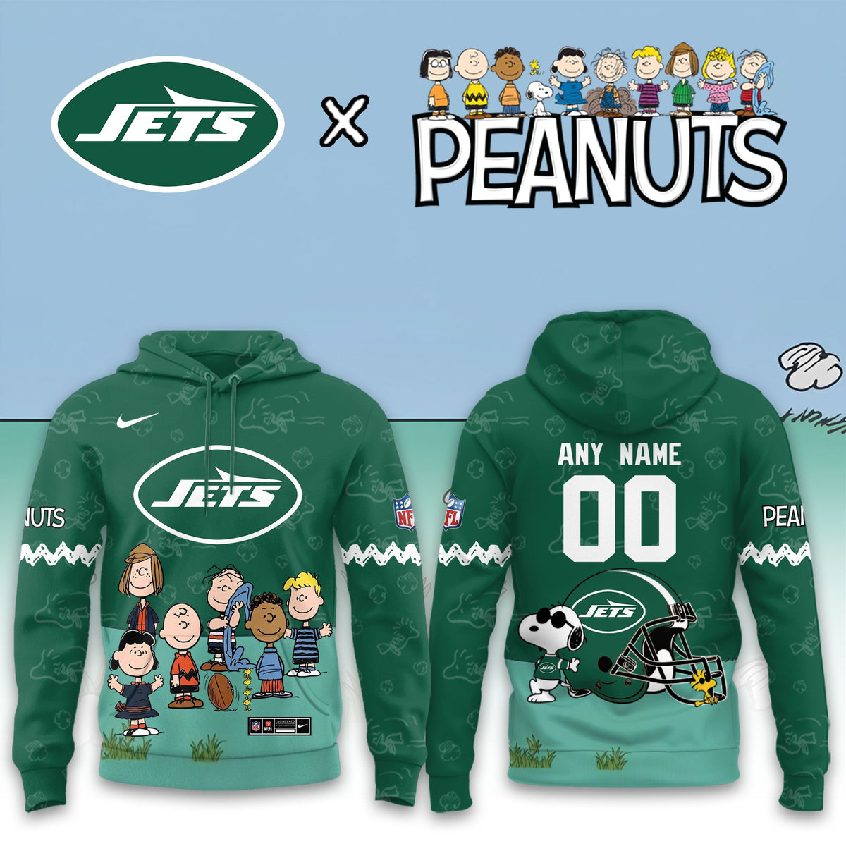 New York Jets x Peanuts Snoopy 2026 Special Edition Custom Hoodie