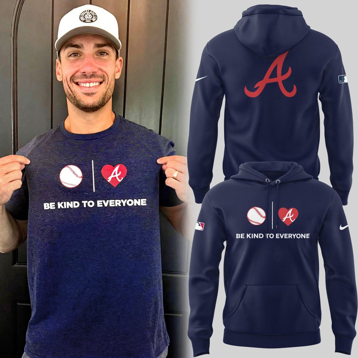 Atlanta Braves Be Kind To Everyone Hoodie | WS32