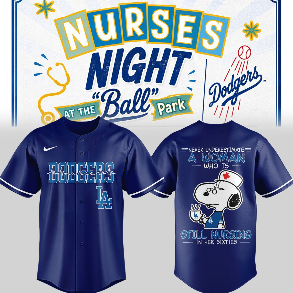 Los Angeles Dodgers Nurse Night Tshirt | NM23