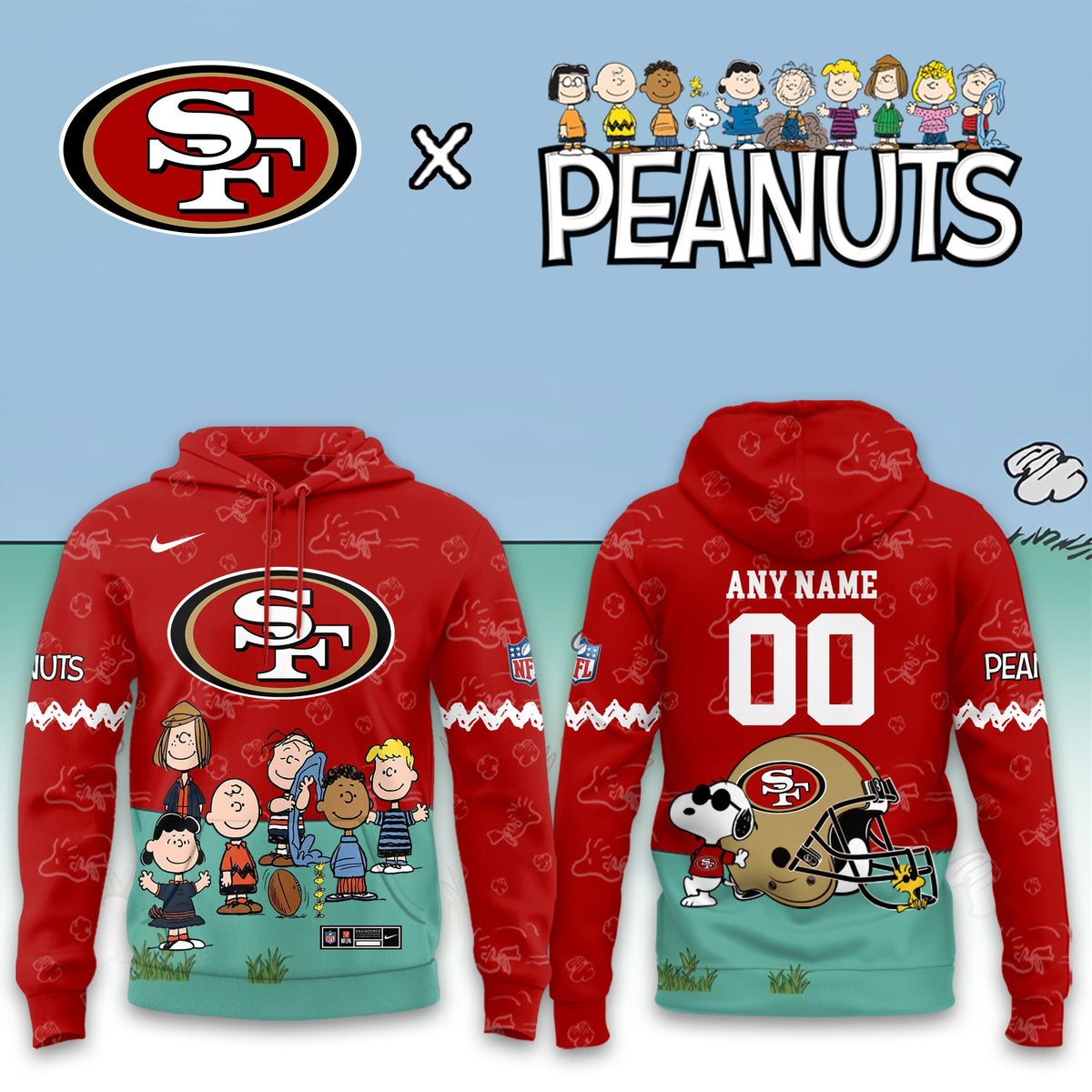 San Francisco 49ers x Peanuts Snoopy 2026 Special Edition Custom Hoodie