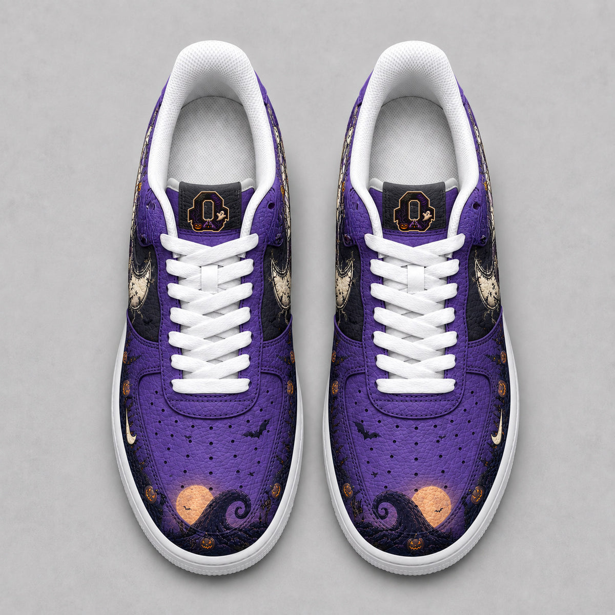 Ohio State Buckeyes | Premium NCAA Haunted Moon Halloween Custom Low Top Sneakers