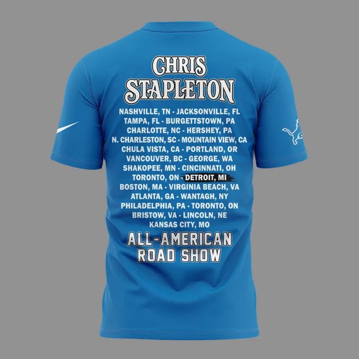 5. Chris Stapleton Show Tshirt- Detroit, MI - 08/08/2026 | MN63