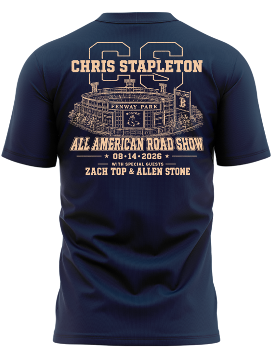 Limited Edition Chris Stapleton x Fenway Park – All-American Road Show 2026 T-Shirt | WF70