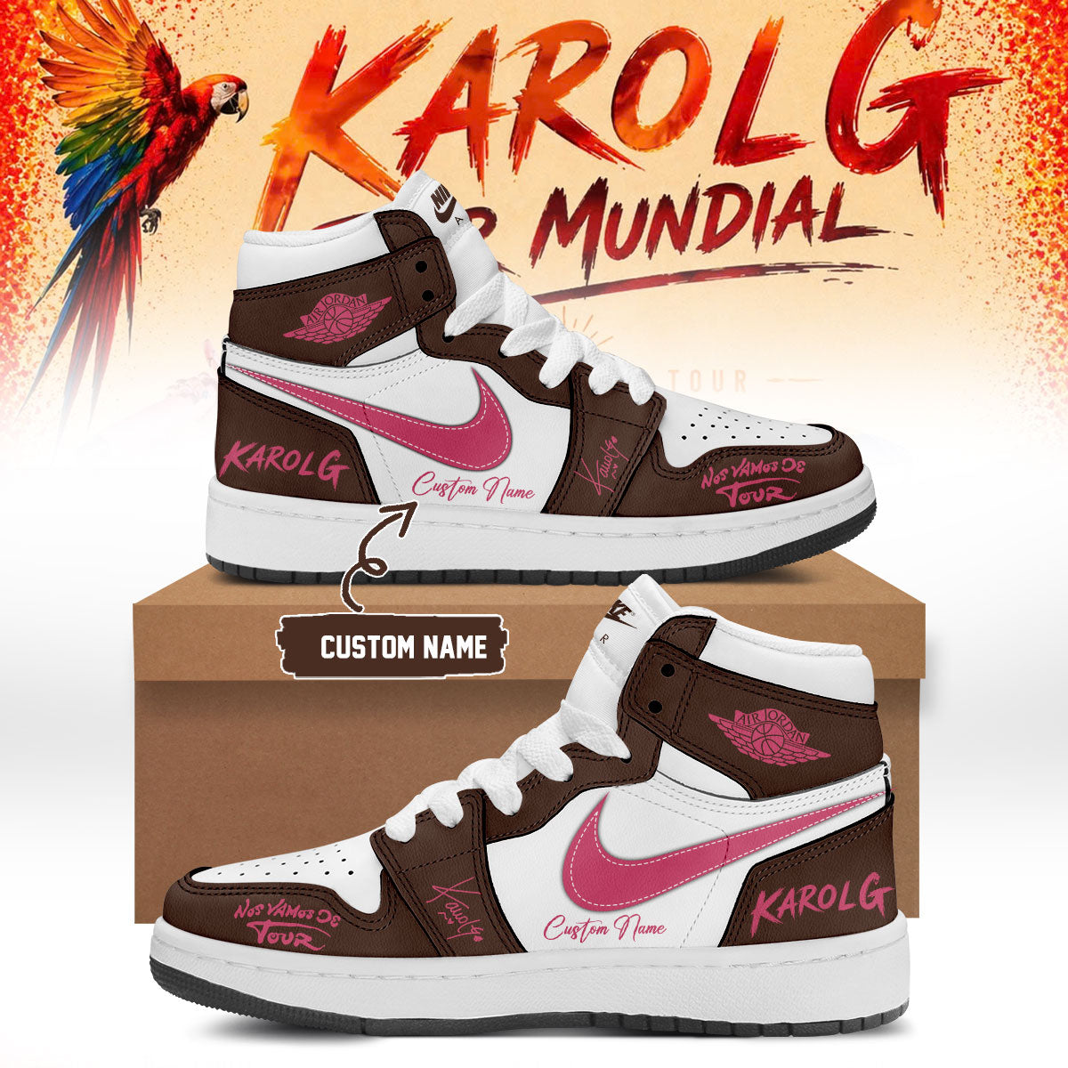 Karol G - Nos Vamos de Tour Limited Edition Signature AJ1 Shoes |DC69