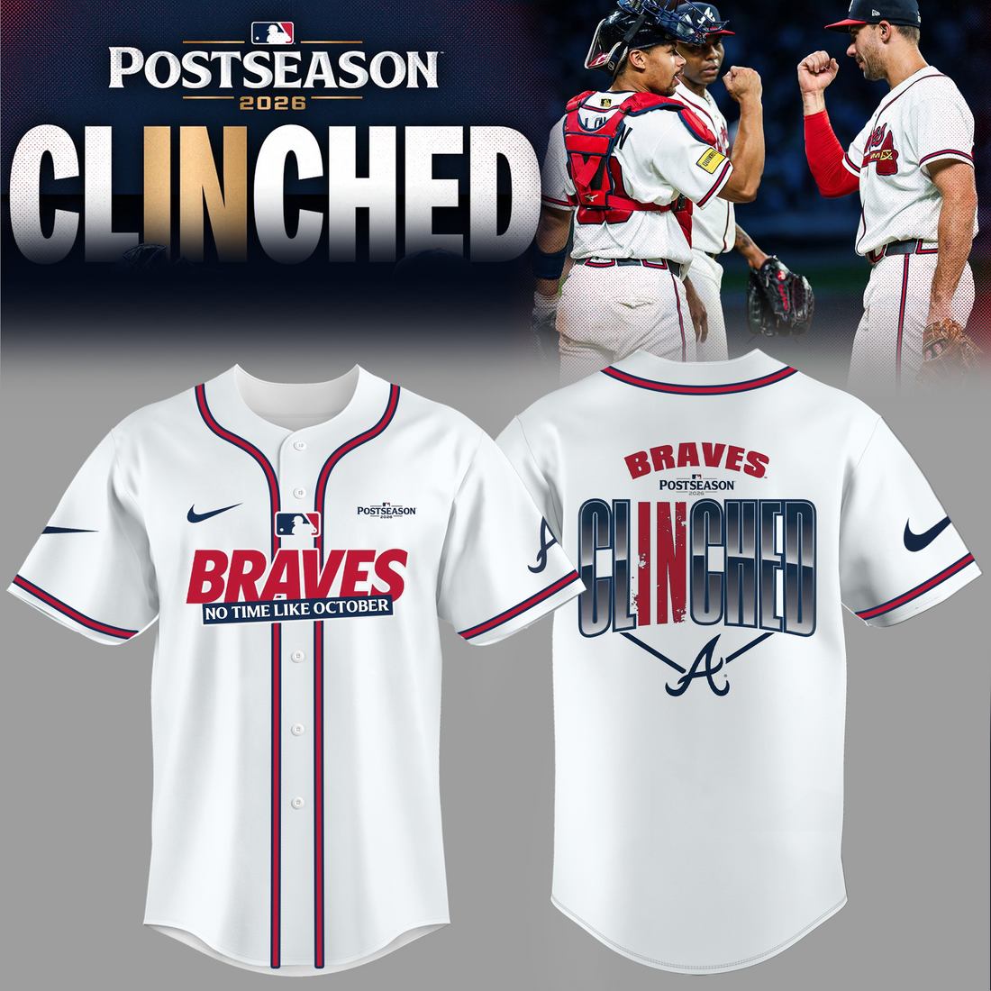 Atlanta Braves - Limited Edition Postseason 2026 Clinched Jersey | EK54
