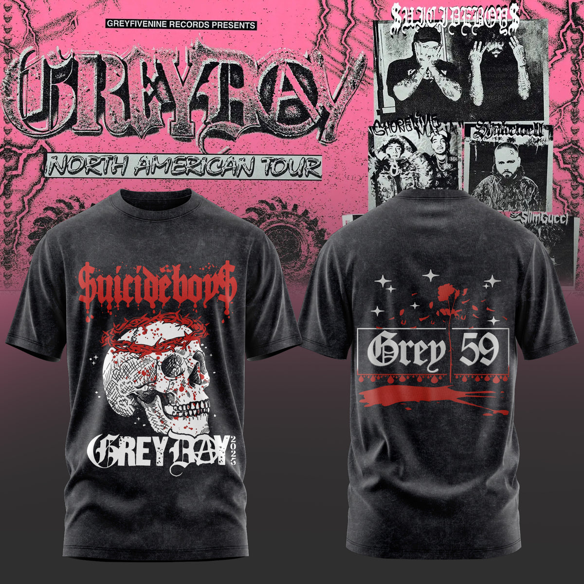 SuicideBoyS: Grey Day Tour 2026 Merch Limited T-Shirt | KW59