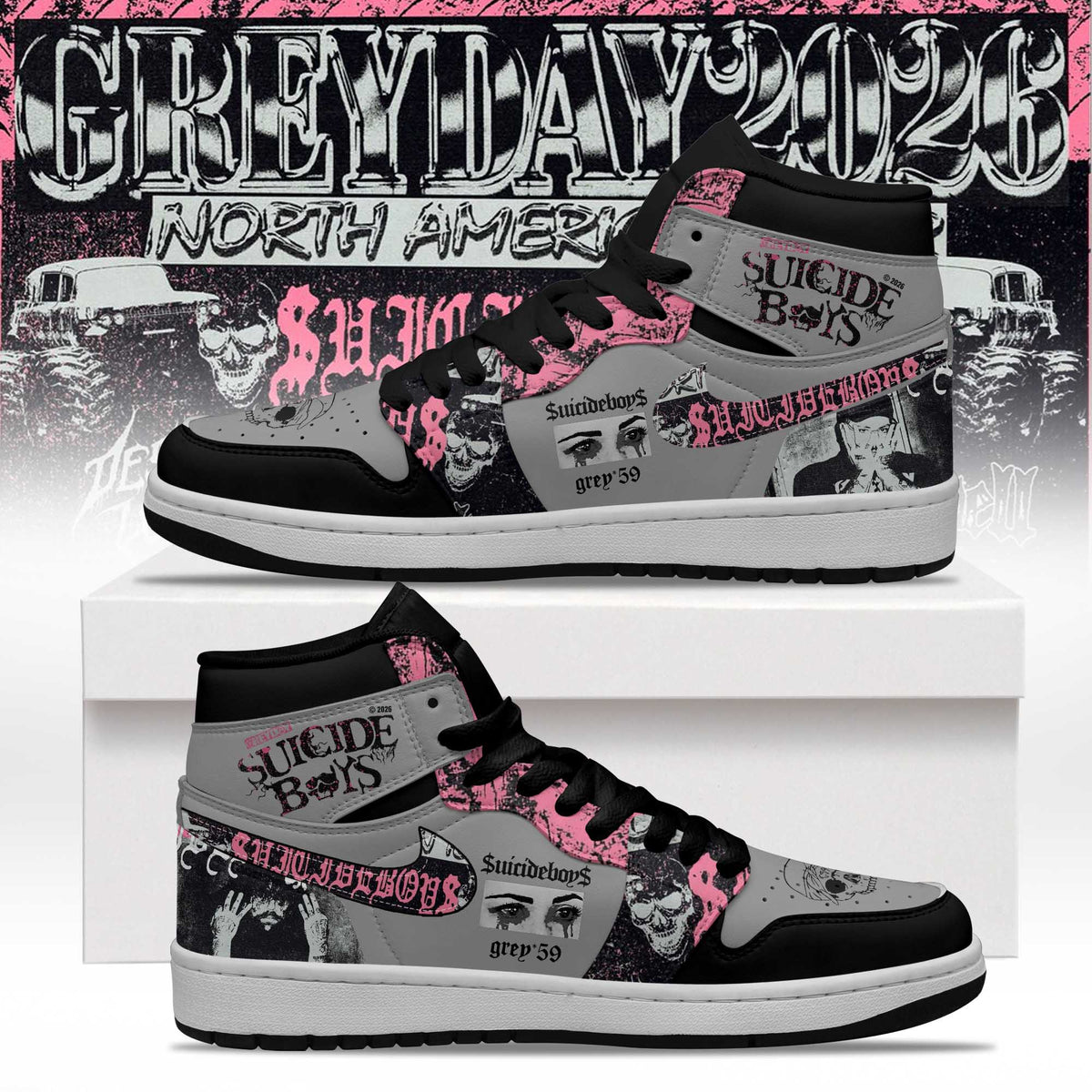 SuicideBoyS Greyday Tour 2026 Merch - North American Tour JD1 Shoes | MF52