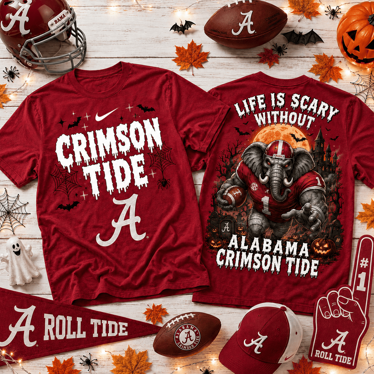 Alabama Crimson Tide | Premium NCAA Halloween 3D Shirt NY