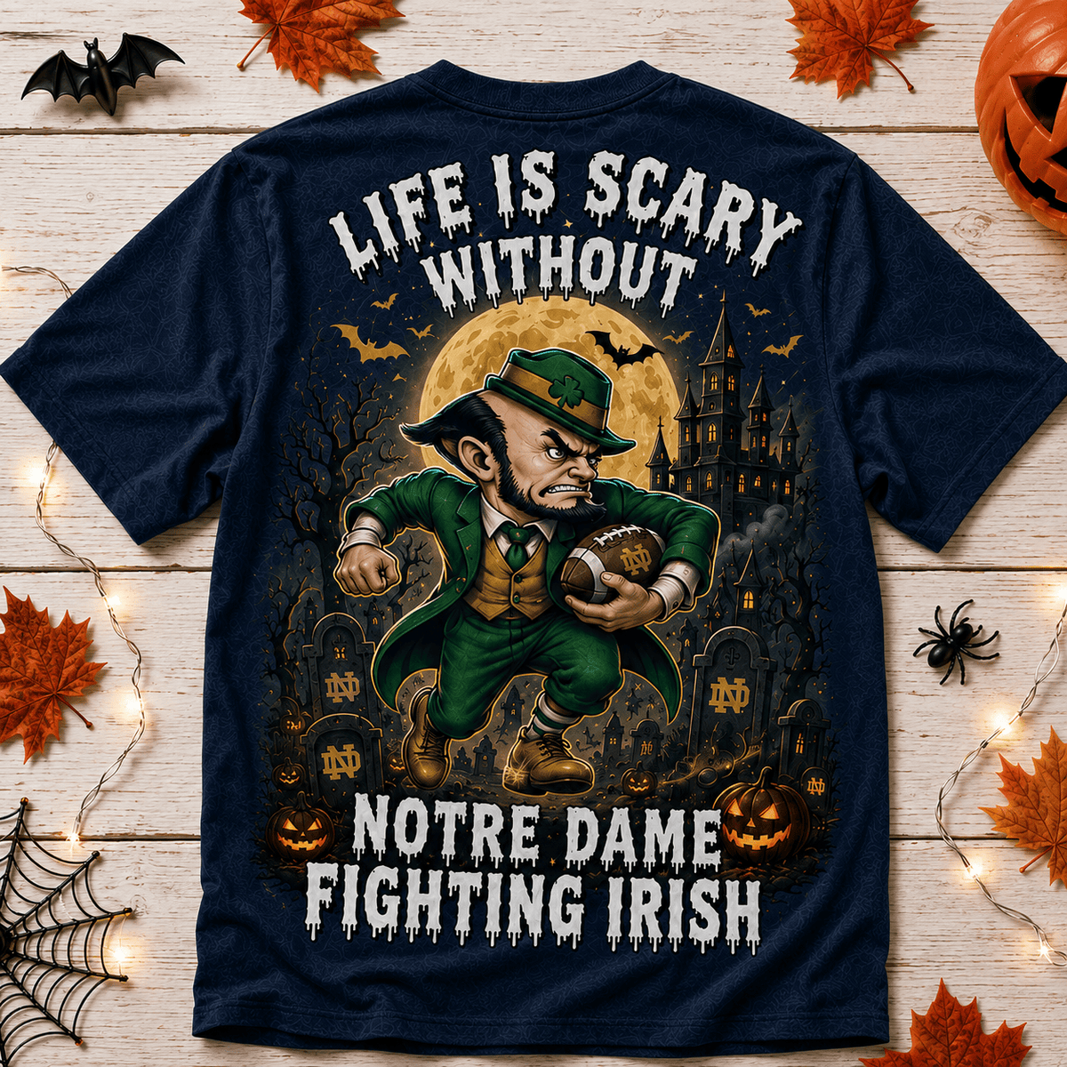 Notre Dame Fighting Irish | Premium NCAA Halloween 3D Shirt NY