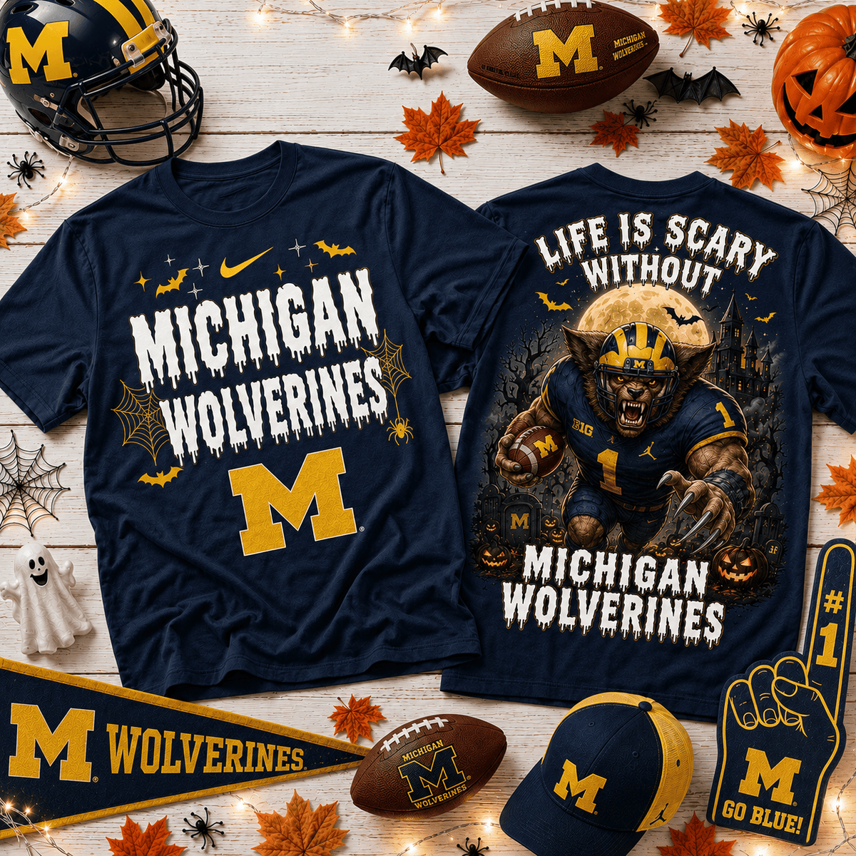 Michigan Wolverines | Premium NCAA Halloween 3D Shirt NY