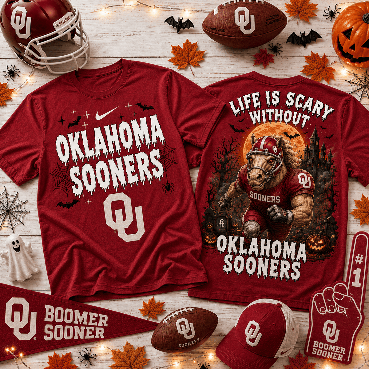 Oklahoma Sooners | Premium NCAA Halloween 3D Shirt NY