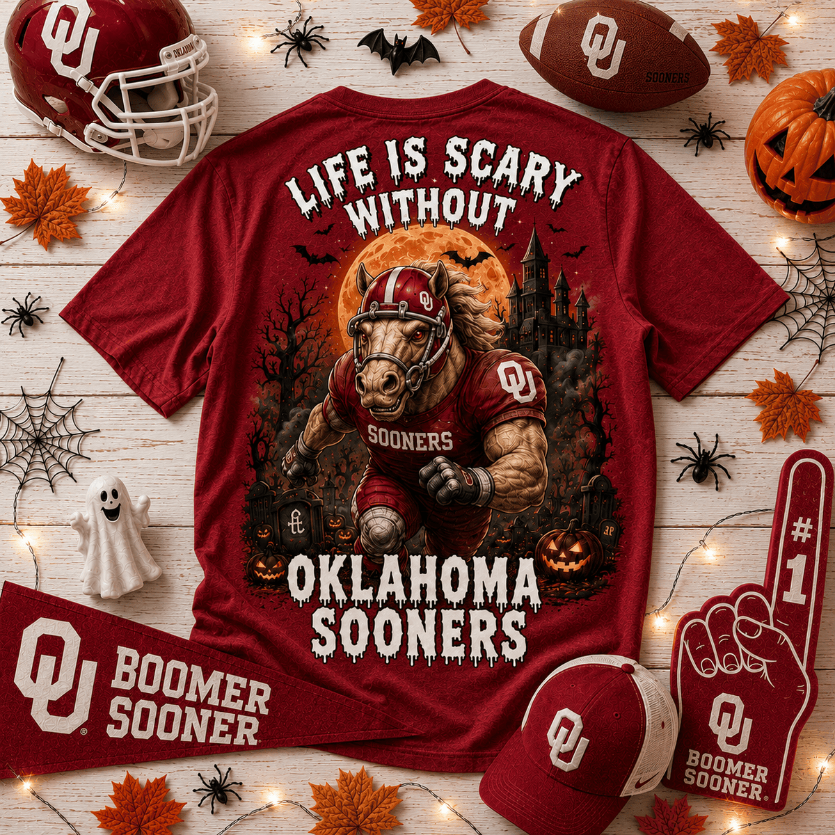 Oklahoma Sooners | Premium NCAA Halloween 3D Shirt NY