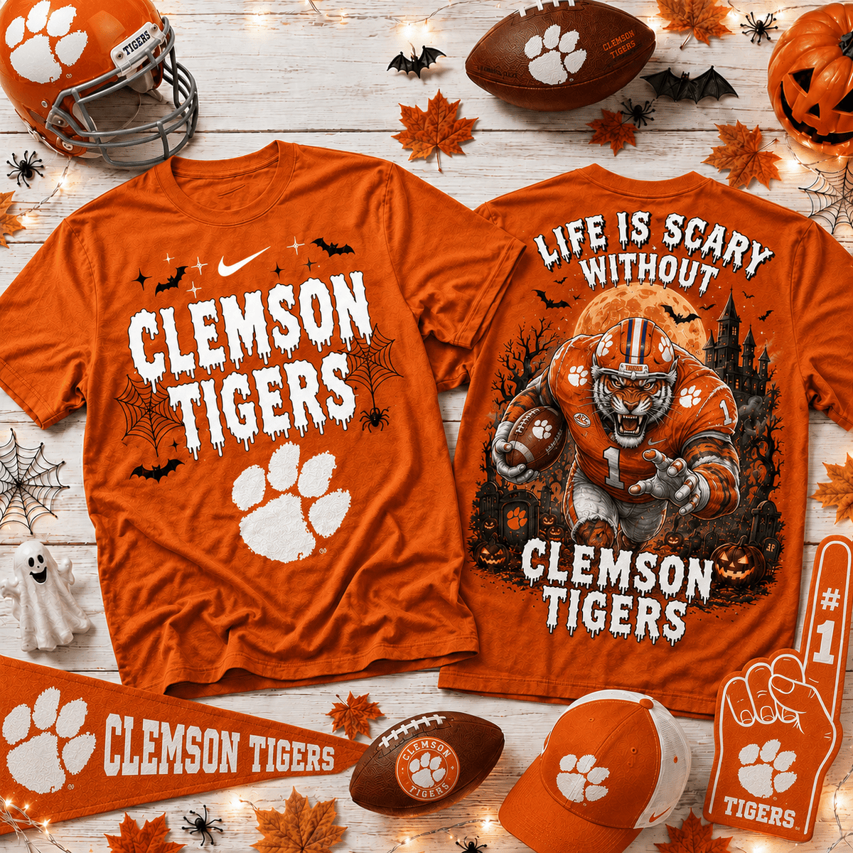 Clemson Tigers | Premium NCAA Halloween 3D Shirt NY