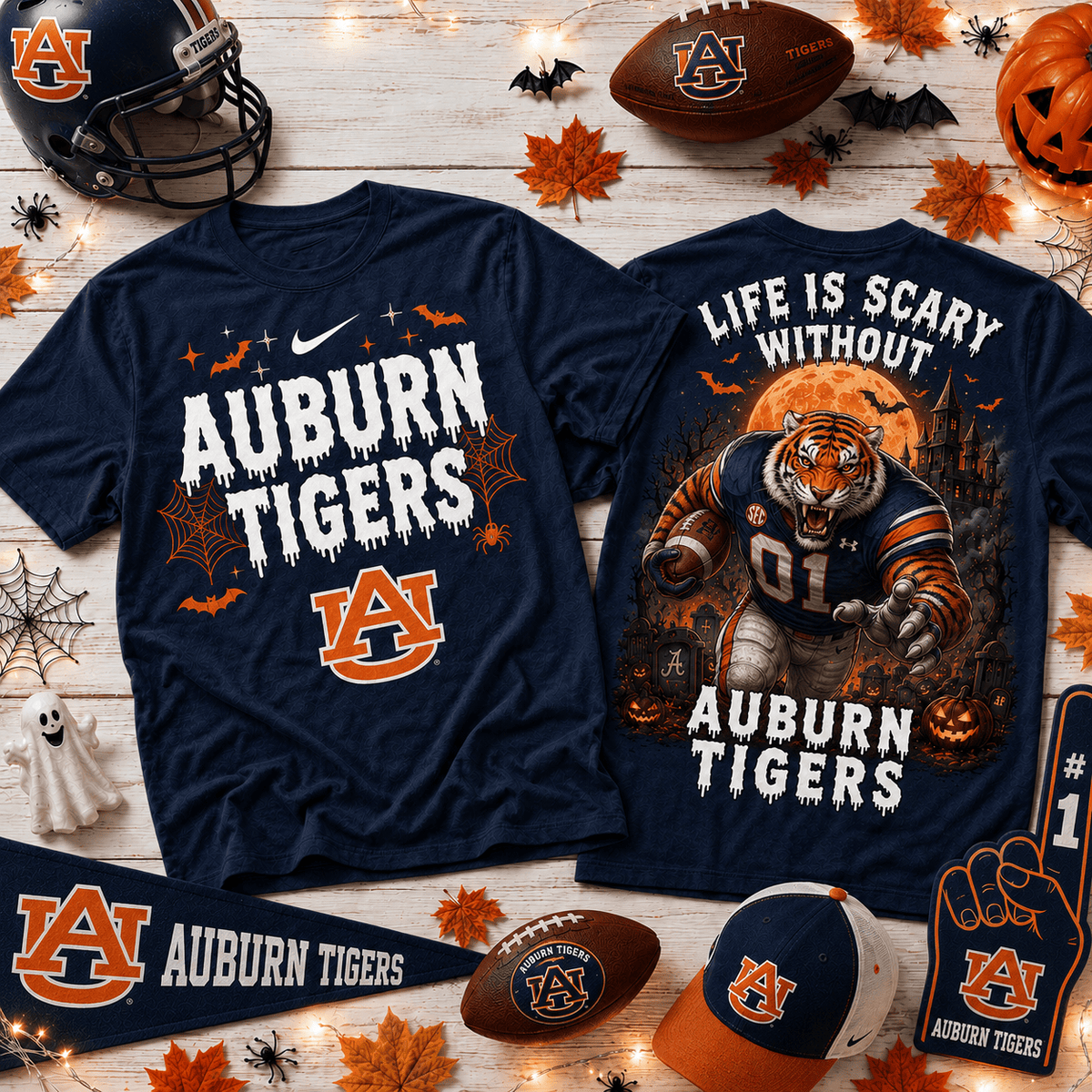 Auburn Tigers | Premium NCAA Halloween 3D Shirt NY