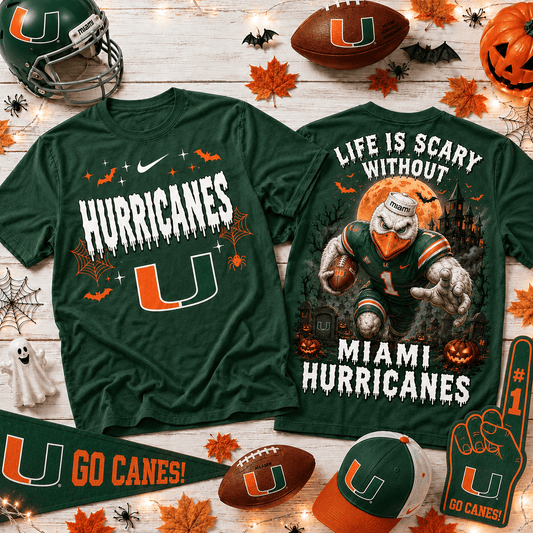 Miami Hurricanes | Premium NCAA Halloween 3D Shirt NY