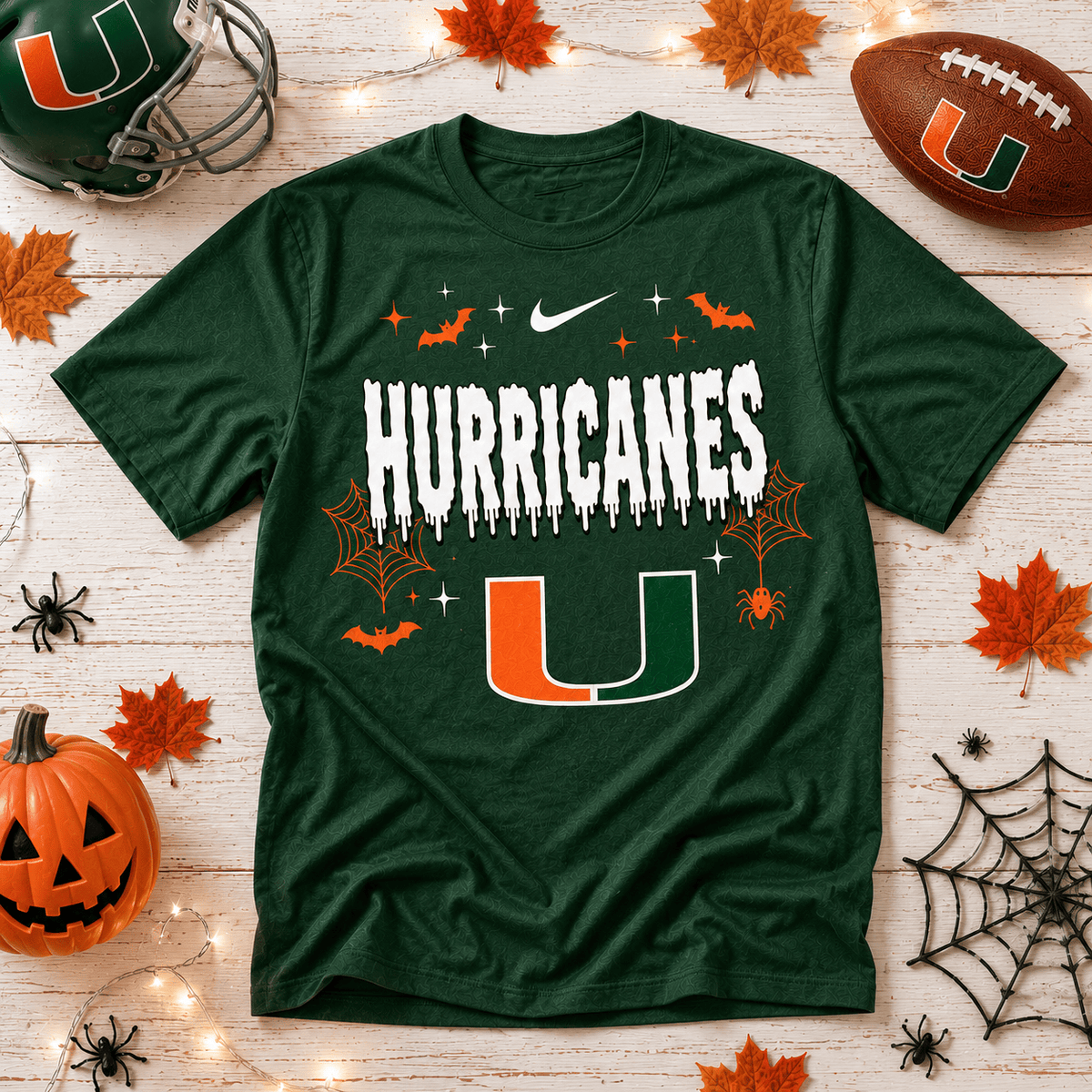 Miami Hurricanes | Premium NCAA Halloween 3D Shirt NY