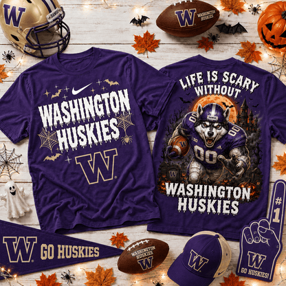 Washington Huskies | Premium NCAA Halloween 3D Shirt NY