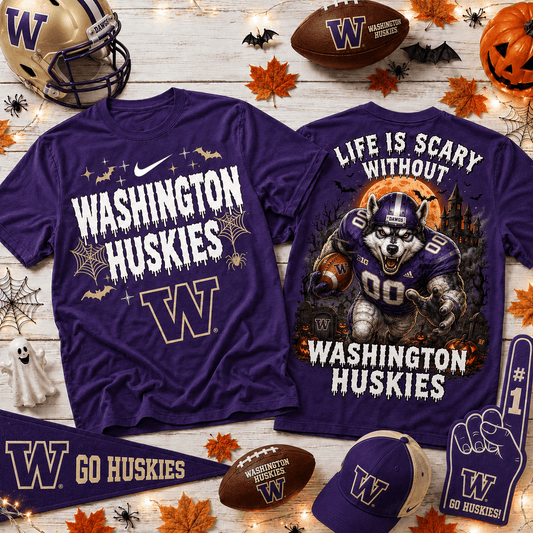 Washington Huskies | Premium NCAA Halloween 3D Shirt NY