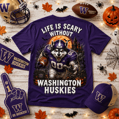 Washington Huskies | Premium NCAA Halloween 3D Shirt NY