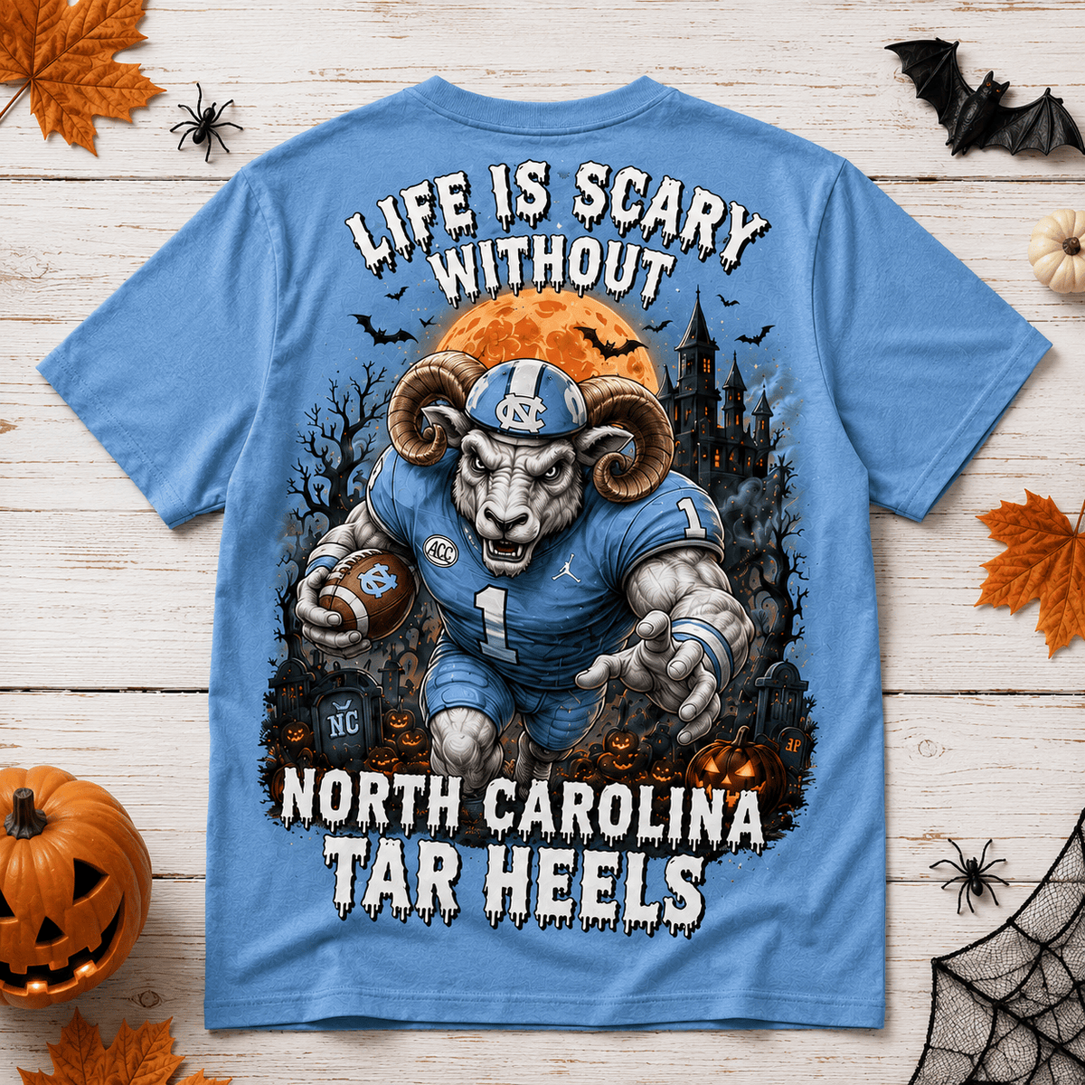 North Carolina Tar Heels | Premium NCAA Halloween 3D Shirt NY