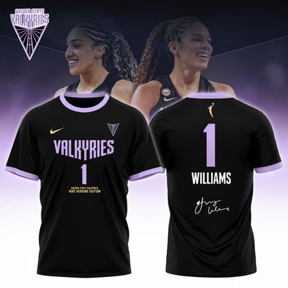 Gabby Williams #1 Valkyries 2026 Signed Tshirt Limited Edition
