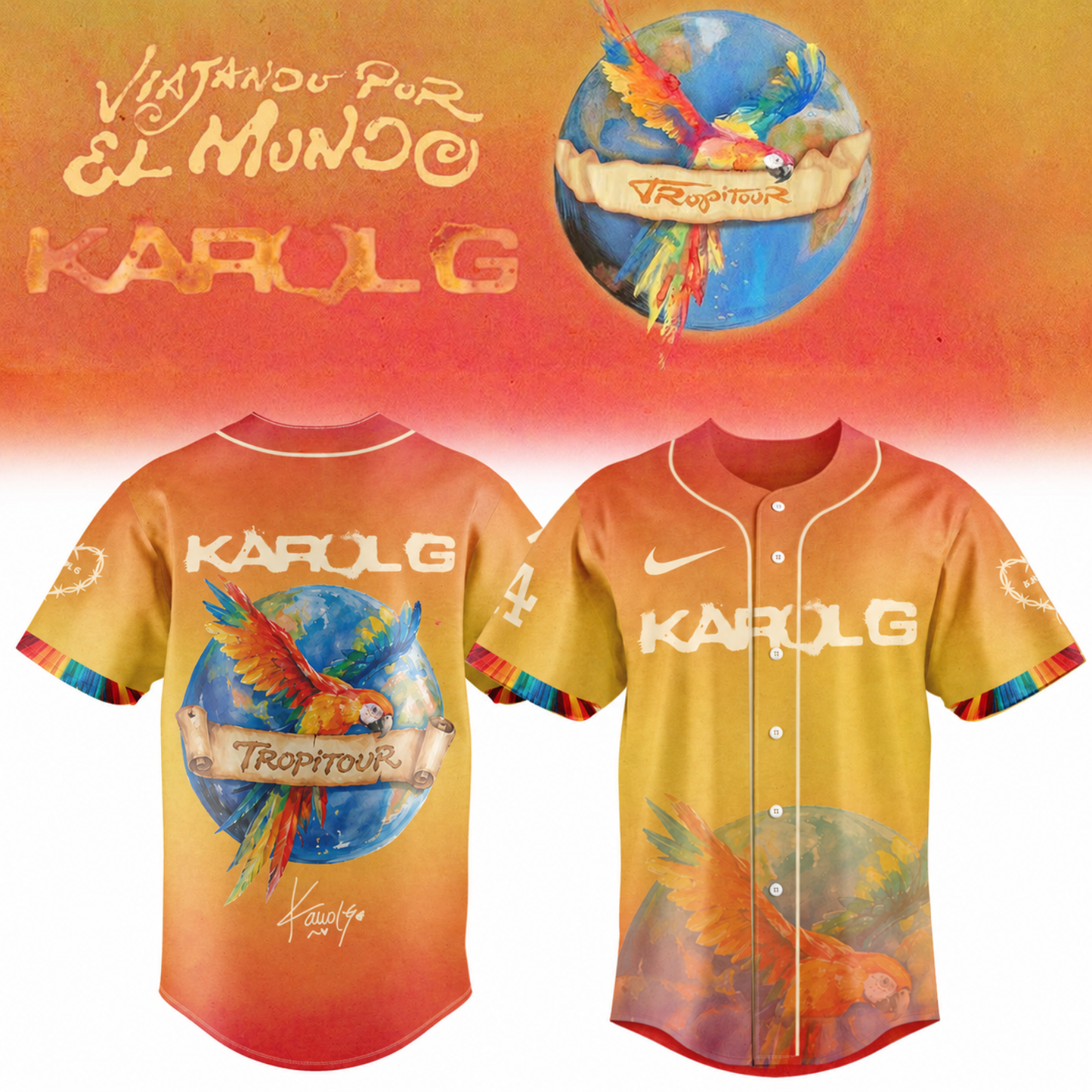 Karol G " Viajando por el Mundo Tropitour " Signature Limited Edition Jersey | WE21