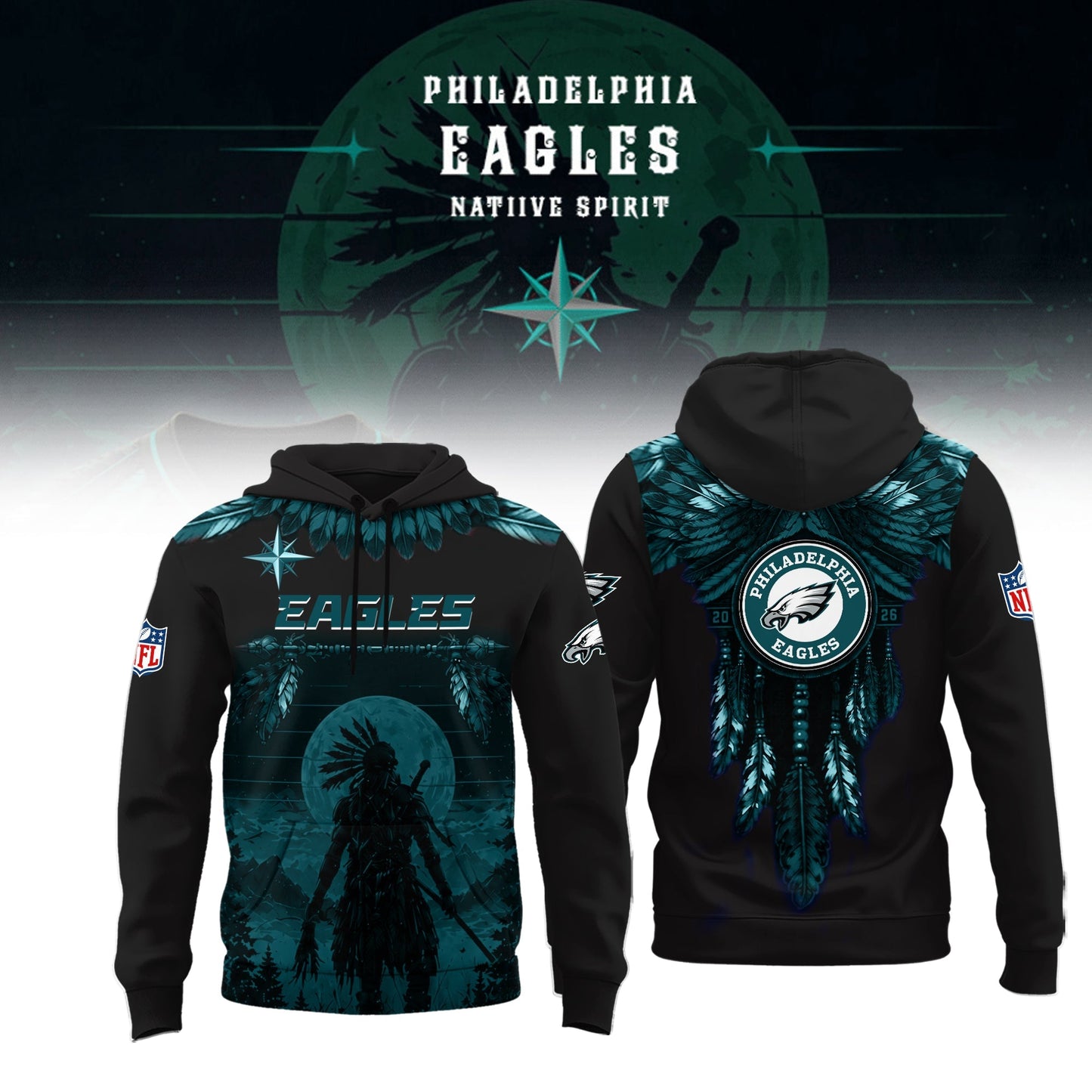 Limited Editon Philadelphia Eagles Native Spirit Heritage 2026 Hoodie