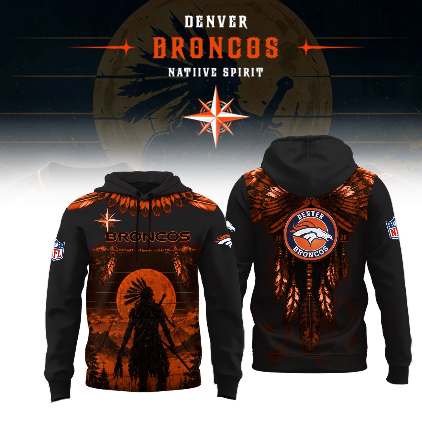 Limited Editon Denver Broncos Native Spirit Heritage 2026 Hoodie