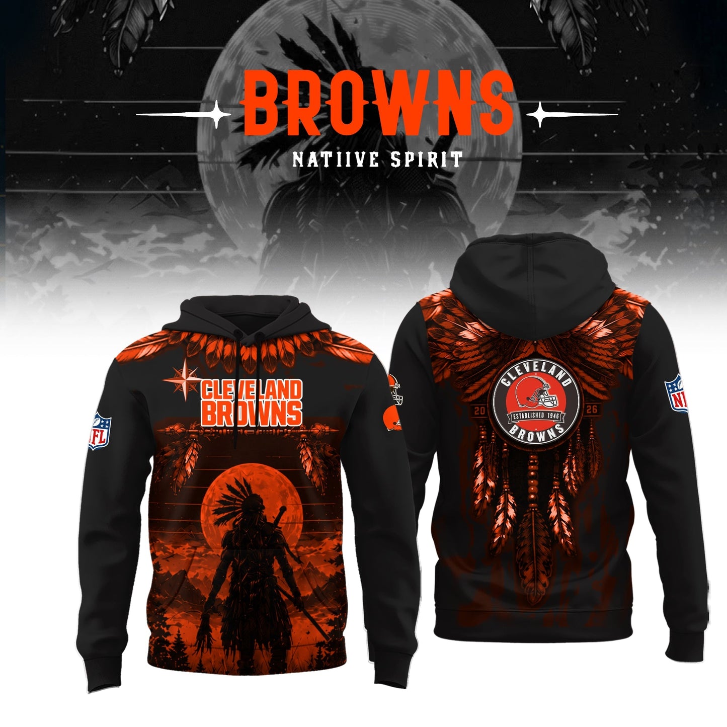 Limited Editon Cleveland Browns Native Spirit Heritage 2026 Hoodie
