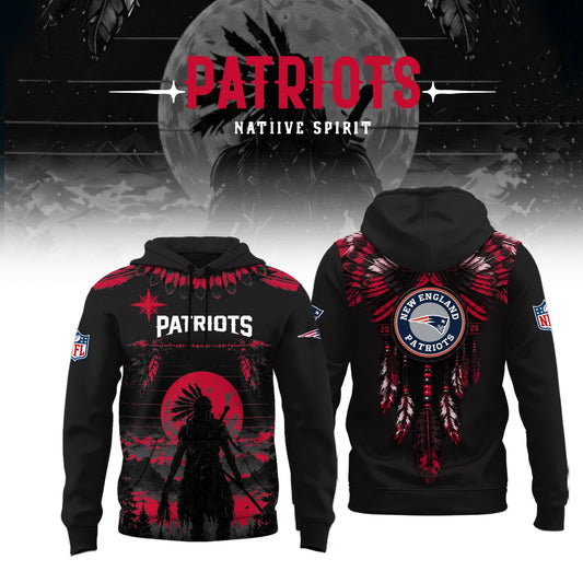 Limited Editon New England Patriots Native Spirit Heritage 2026 Hoodie