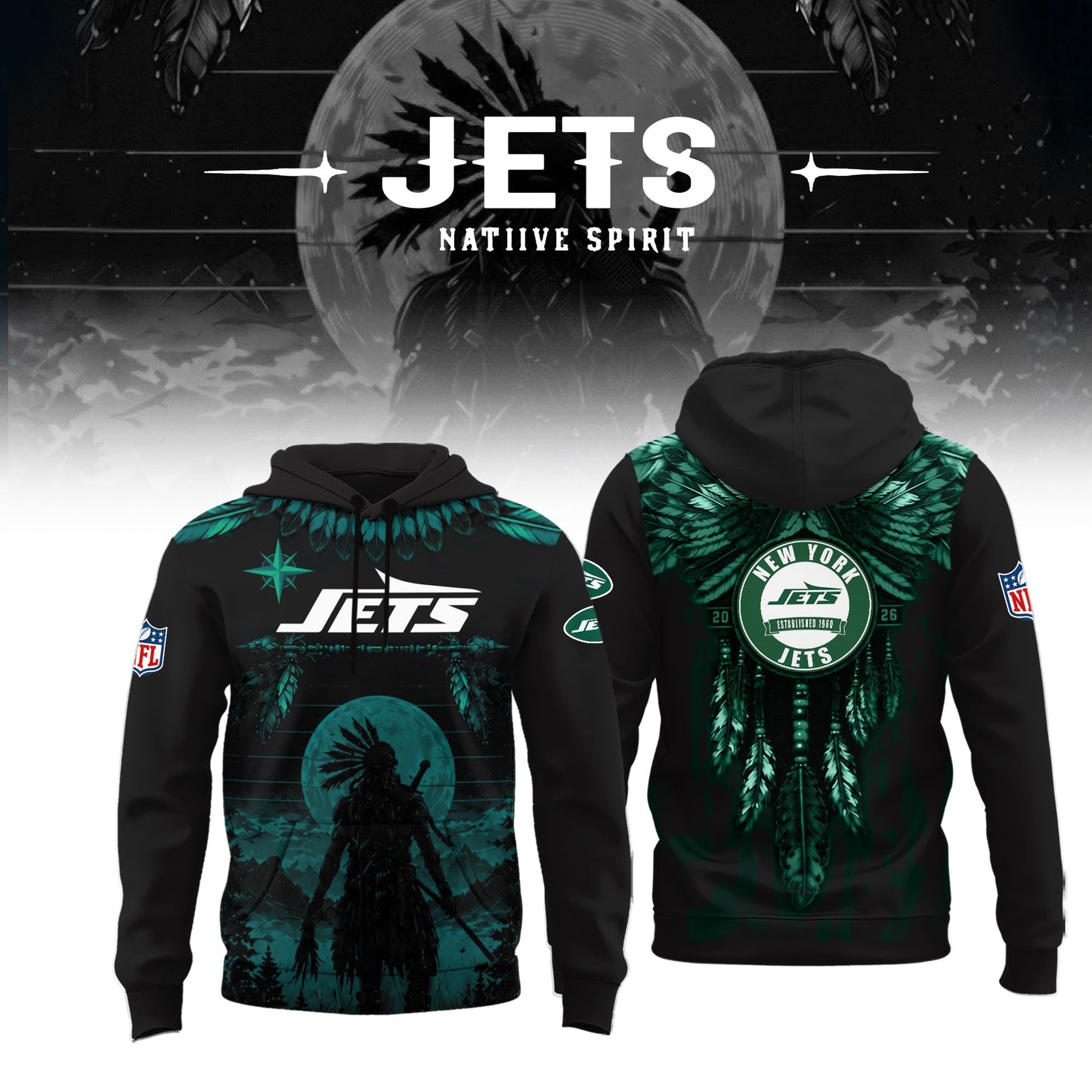 Limited Editon New York Jets Native Spirit Heritage 2026 Hoodie