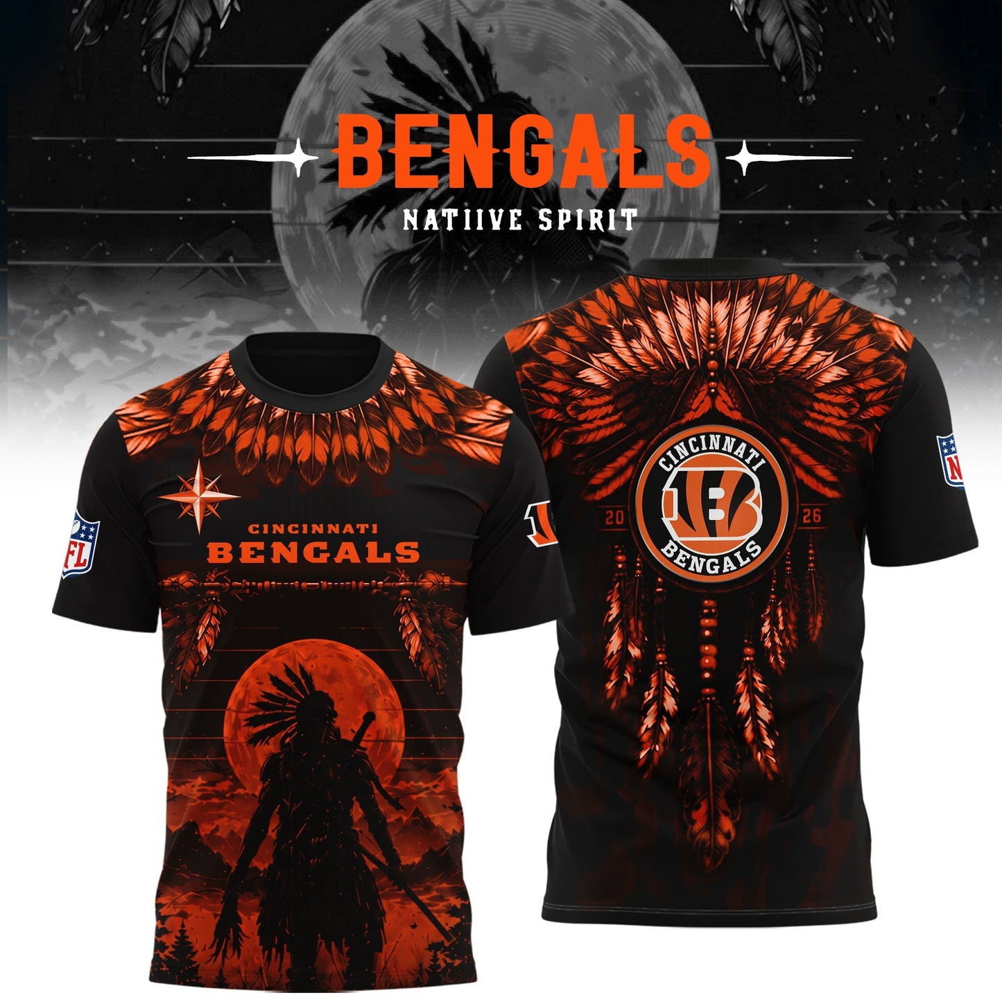 Limited Editon Cincinnati Bengals Native Spirit Heritage 2026 Shirt