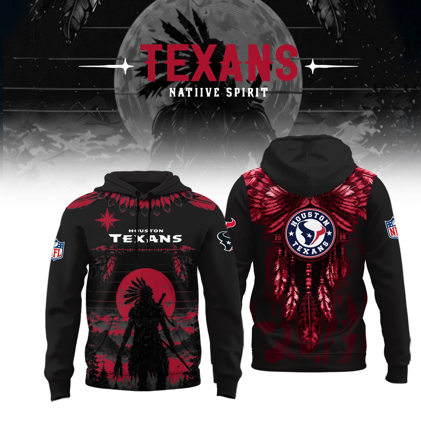Limited Editon Houston Texans Native Spirit Heritage 2026 Hoodie