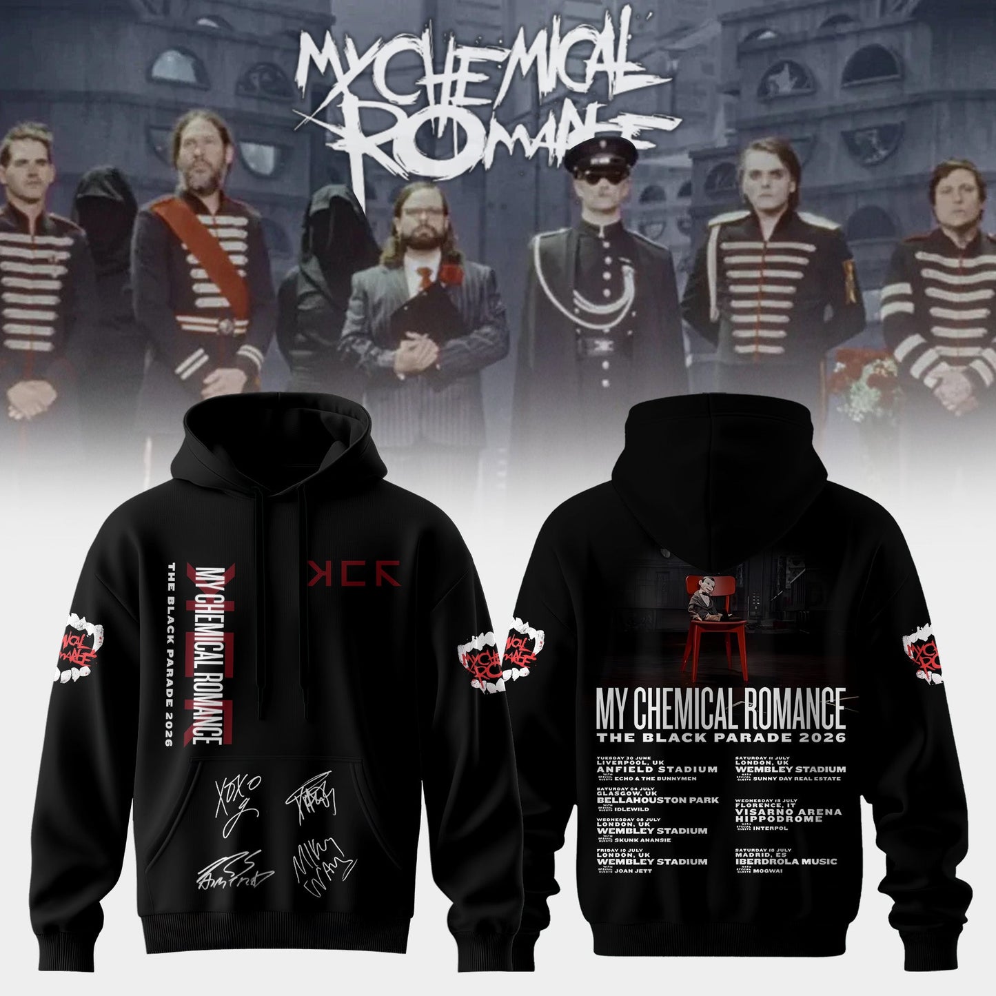 MCR The Black Parade 2026 Tour Limited Edition Signature - Hoodie | WF40