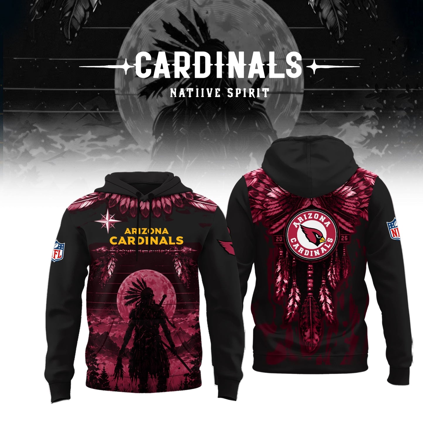 Limited Editon Arizona Cardinals Native Spirit Heritage 2026 Hoodie